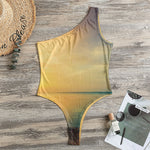 Sunrise Beach Print One Shoulder Bodysuit