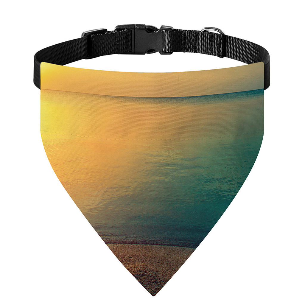 Sunrise Beach Print Over The Collar Dog Bandana