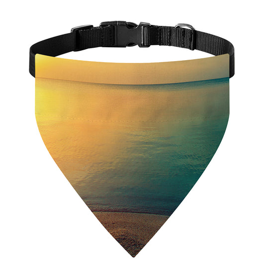 Sunrise Beach Print Over The Collar Dog Bandana
