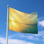 Sunrise Beach Print Polyester Flag