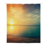 Sunrise Beach Print Polyester Shower Curtain