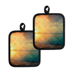 Sunrise Beach Print Pot Holders
