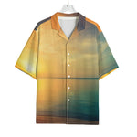Sunrise Beach Print Rayon Hawaiian Shirt