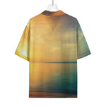 Sunrise Beach Print Rayon Hawaiian Shirt