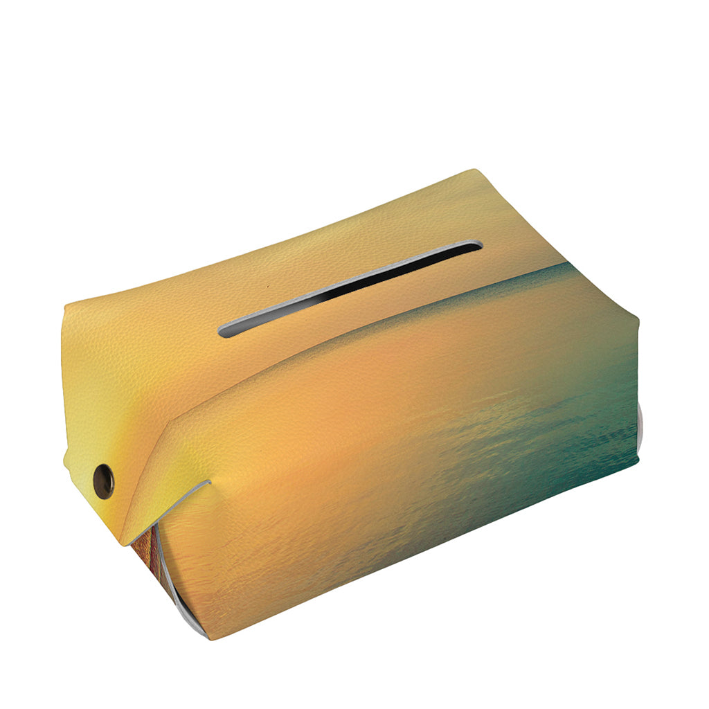 Sunrise Beach Print Rectangle Tissue Box Cover