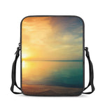 Sunrise Beach Print Rectangular Crossbody Bag