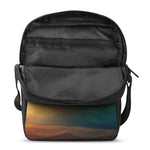 Sunrise Beach Print Rectangular Crossbody Bag
