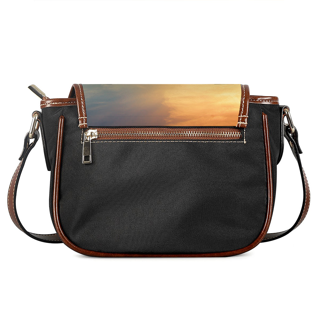 Sunrise Beach Print Saddle Bag