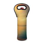 Sunrise Beach Print Single Neoprene Wine Tote