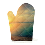Sunrise Beach Print Single Oven Mitt