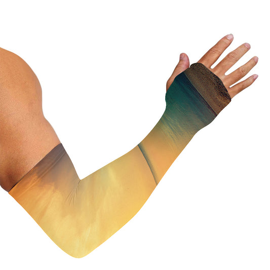 Sunrise Beach Print Sun Protection Arm Sleeves