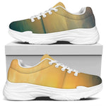 Sunrise Beach Print White Chunky Shoes