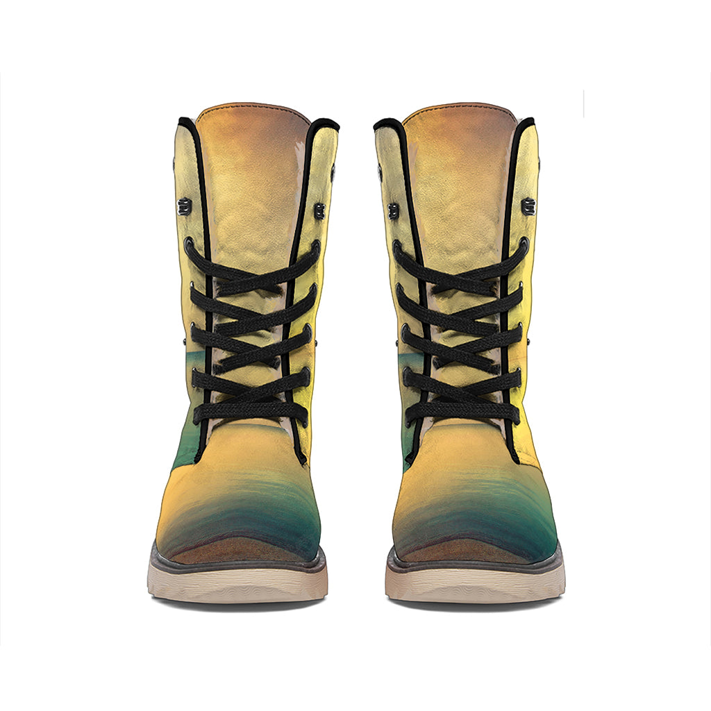 Sunrise Beach Print Winter Boots