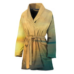 Sunrise Beach Print Women's Bathrobe