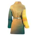 Sunrise Beach Print Women's Bathrobe