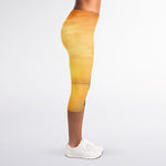 Sunrise Beach Print Women's Capri Leggings