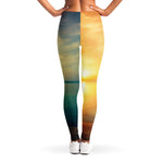 Sunrise Beach Print Women's Leggings