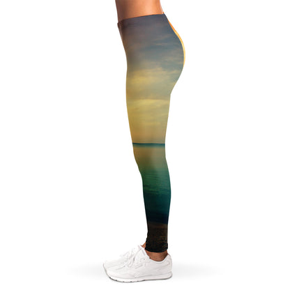 Sunrise Beach Print Women's Leggings