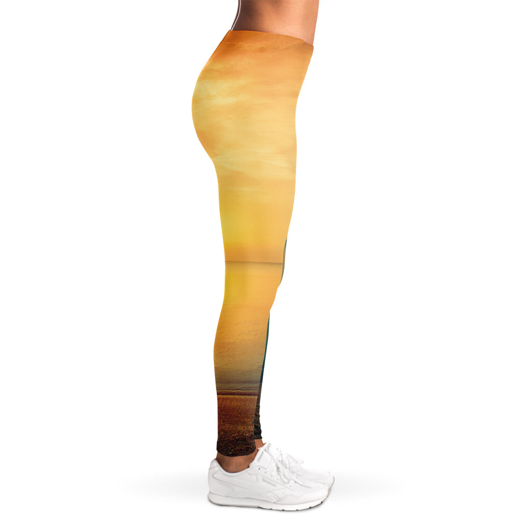 Sunrise Beach Print Women's Leggings