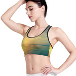 Sunrise Beach Print Women's Sports Bra