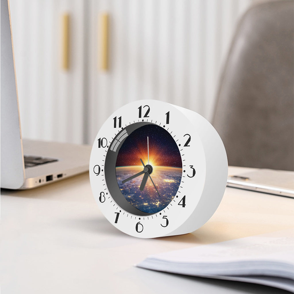 Sunrise Earth Print Alarm Clock