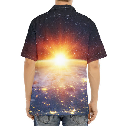 Sunrise Earth Print Aloha Shirt
