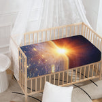 Sunrise Earth Print Baby Crib Sheet