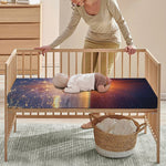 Sunrise Earth Print Baby Crib Sheet