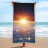 Sunrise Earth Print Beach Towel