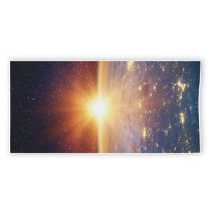 Sunrise Earth Print Beach Towel