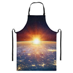 Sunrise Earth Print Bib Apron With Pocket