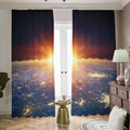 Sunrise Earth Print Dimout Pencil Pleat Curtains
