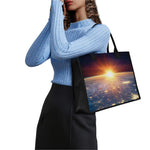 Sunrise Earth Print Canvas Tote Bag