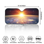 Sunrise Earth Print Car Windshield Sun Shade