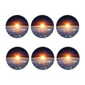 Sunrise Earth Print Coaster Set