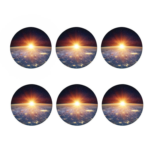 Sunrise Earth Print Coaster Set