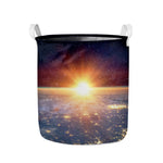 Sunrise Earth Print Collapsible Laundry Basket