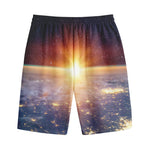 Sunrise Earth Print Cotton Shorts