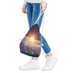 Sunrise Earth Print Drawstring Bag