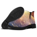 Sunrise Earth Print Flat Ankle Boots