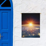 Sunrise Earth Print Garden Flag