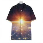 Sunrise Earth Print Hawaiian Shirt
