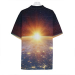 Sunrise Earth Print Hawaiian Shirt
