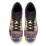 Sunrise Earth Print High Top Leather Sneakers
