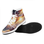 Sunrise Earth Print High Top Leather Sneakers