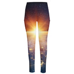 Sunrise Earth Print High-Waisted Pocket Leggings