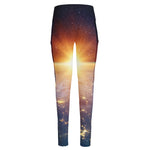 Sunrise Earth Print High-Waisted Pocket Leggings