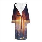 Sunrise Earth Print Hooded Bathrobe