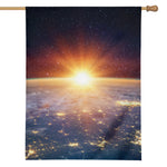 Sunrise Earth Print House Flag
