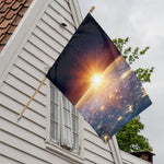 Sunrise Earth Print House Flag